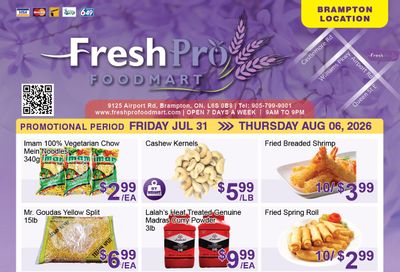 FreshPro Foodmart (Brampton) Flyer July 31 to August 6
