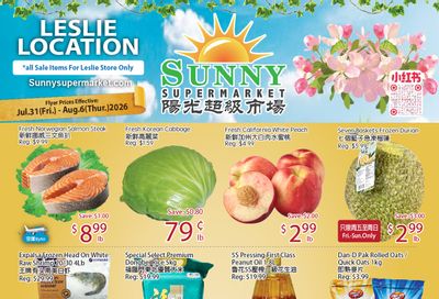 Sunny Supermarket (Leslie) Flyer July 31 to August 6