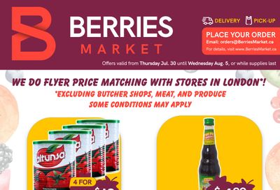 Berries Market Flyer July 30 to August 5