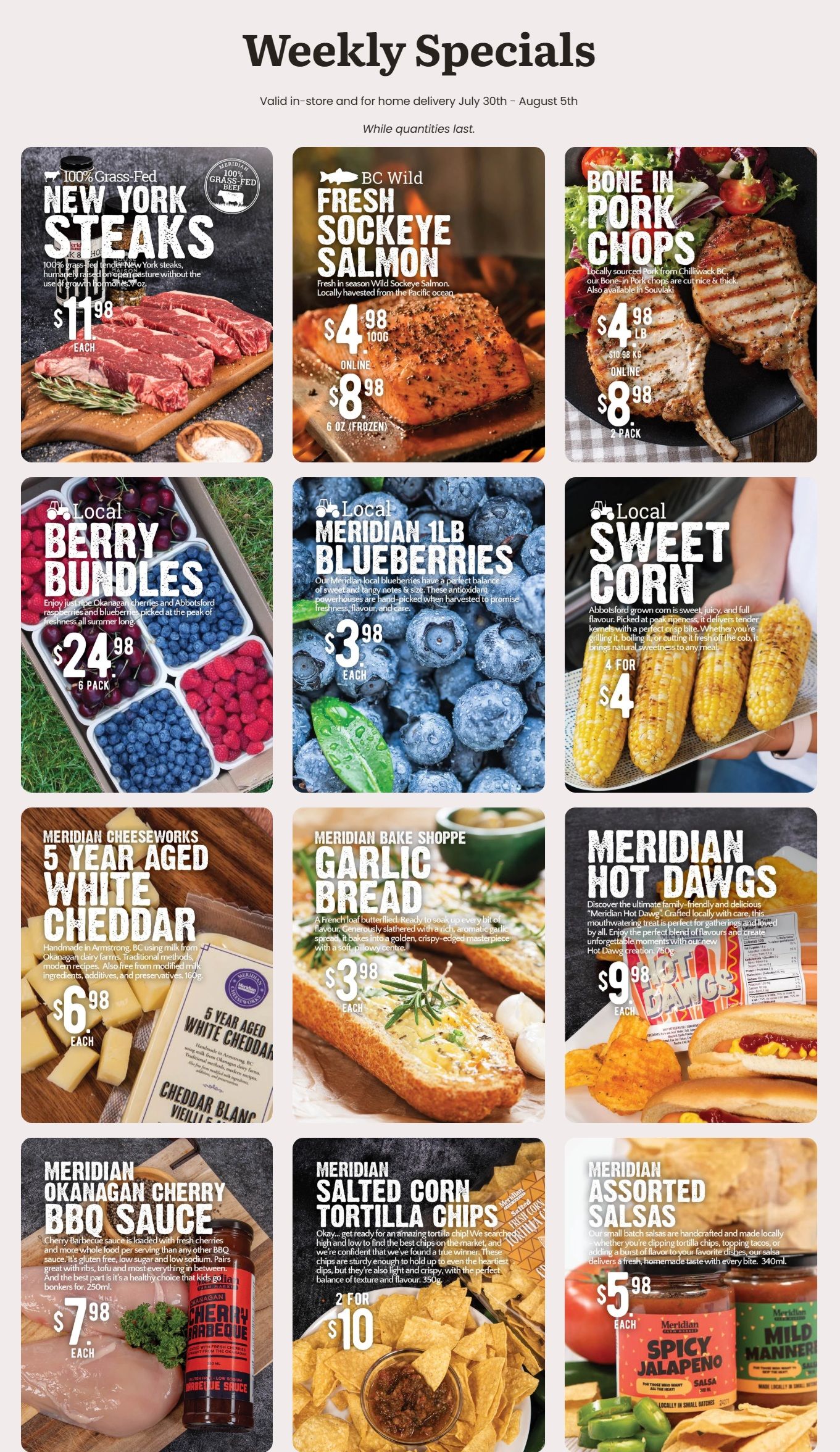 Meridian Farm Market Flyer July 30 to August 5