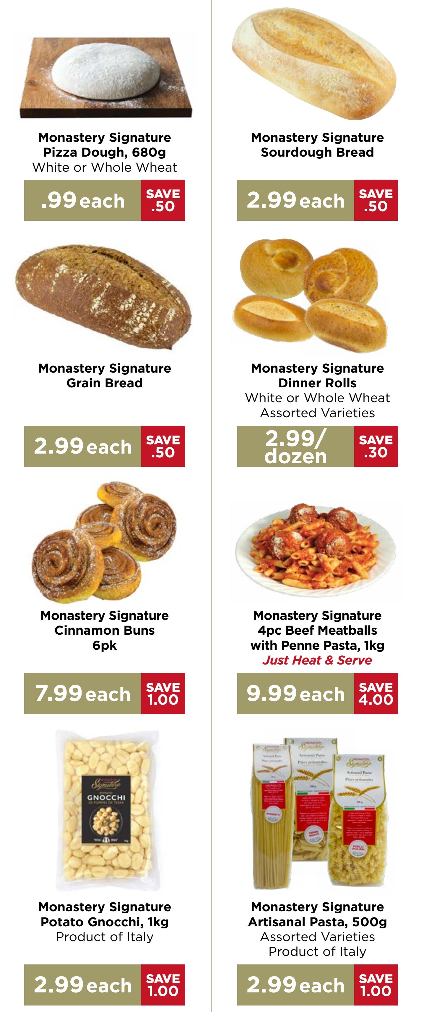 Monastery Bakery Flyer July 30 to August 12
