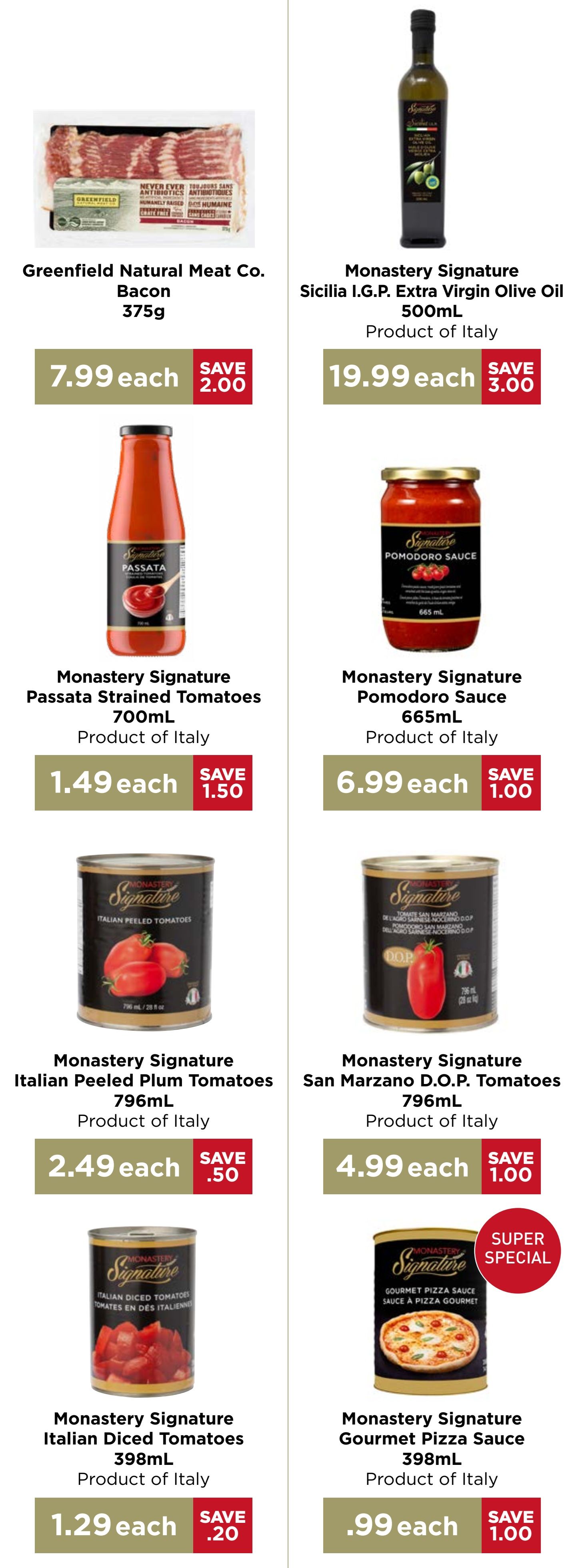 Monastery Bakery Flyer July 30 to August 12