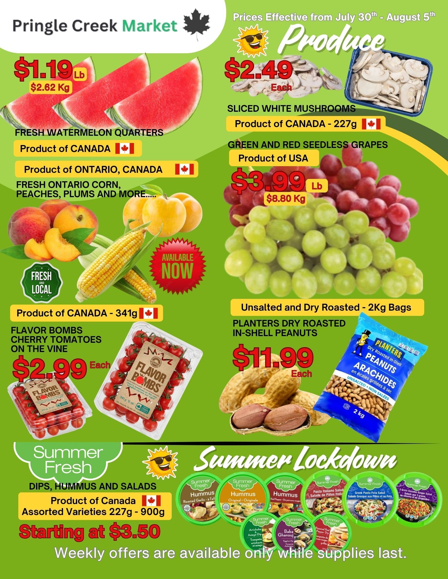 Pringle Creek Market Flyer July 30 to August 5