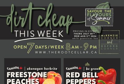 The Root Cellar Flyer July 30 to August 5