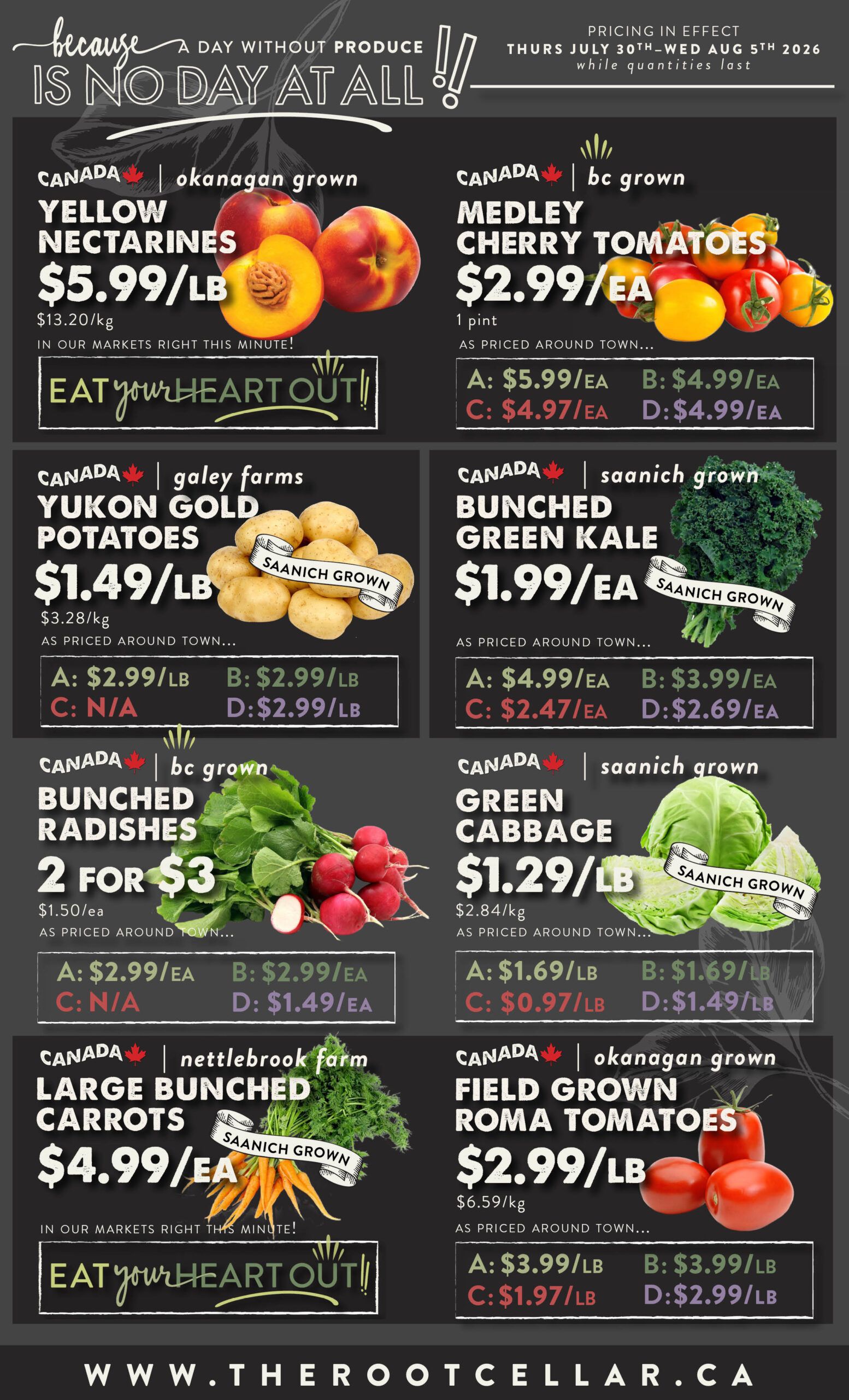 The Root Cellar Flyer July 30 to August 5