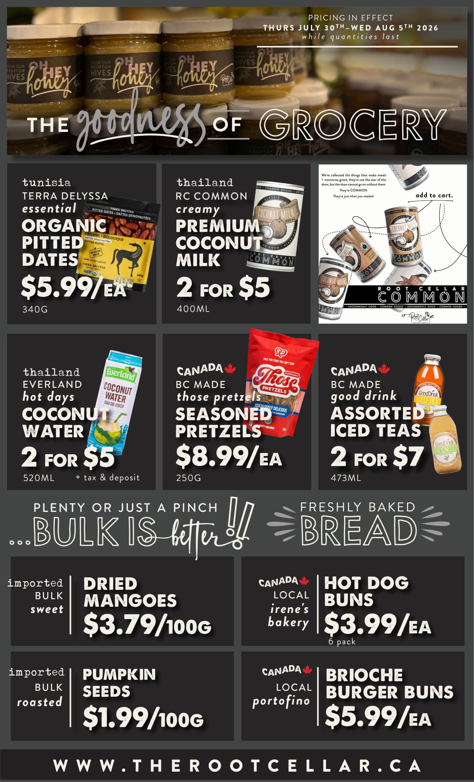 The Root Cellar Flyer July 30 to August 5