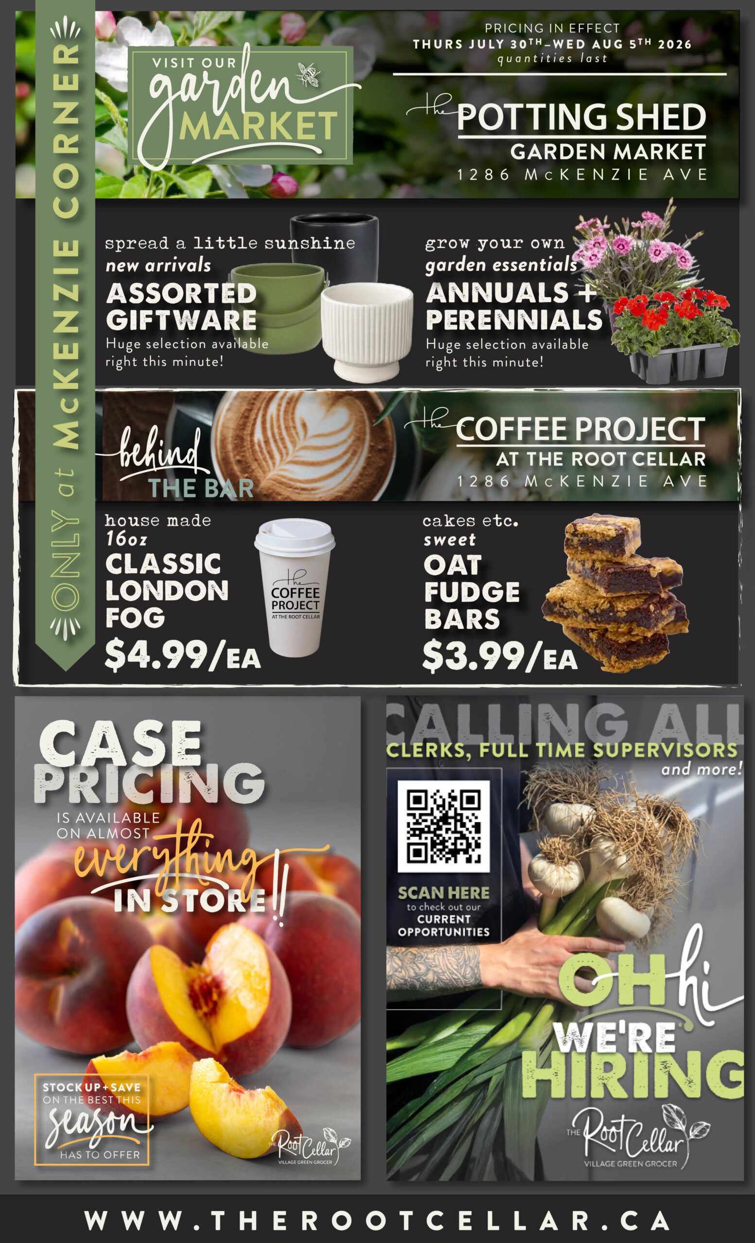 The Root Cellar Flyer July 30 to August 5