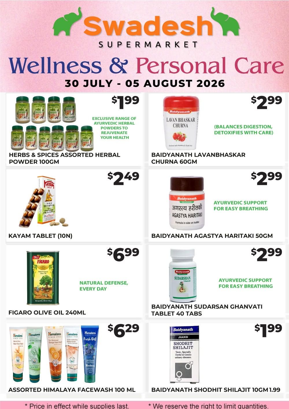 Swadesh Supermarket Flyer July 30 to August 5