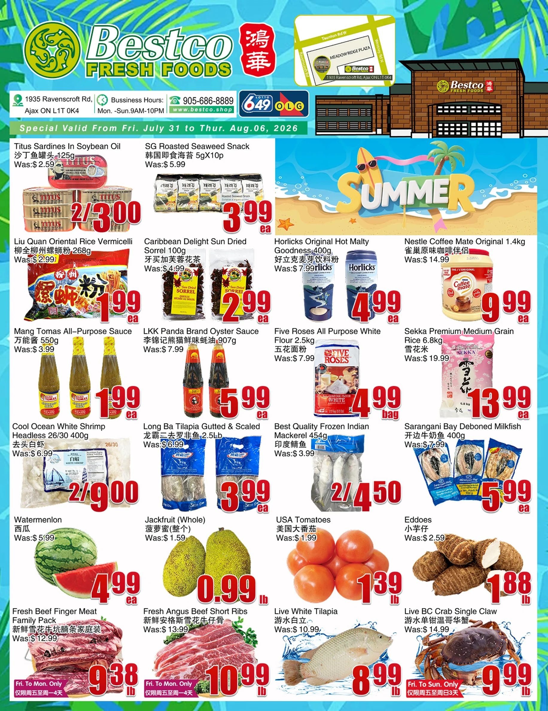 BestCo Food Mart (Ajax) Flyer July 31 to August 6