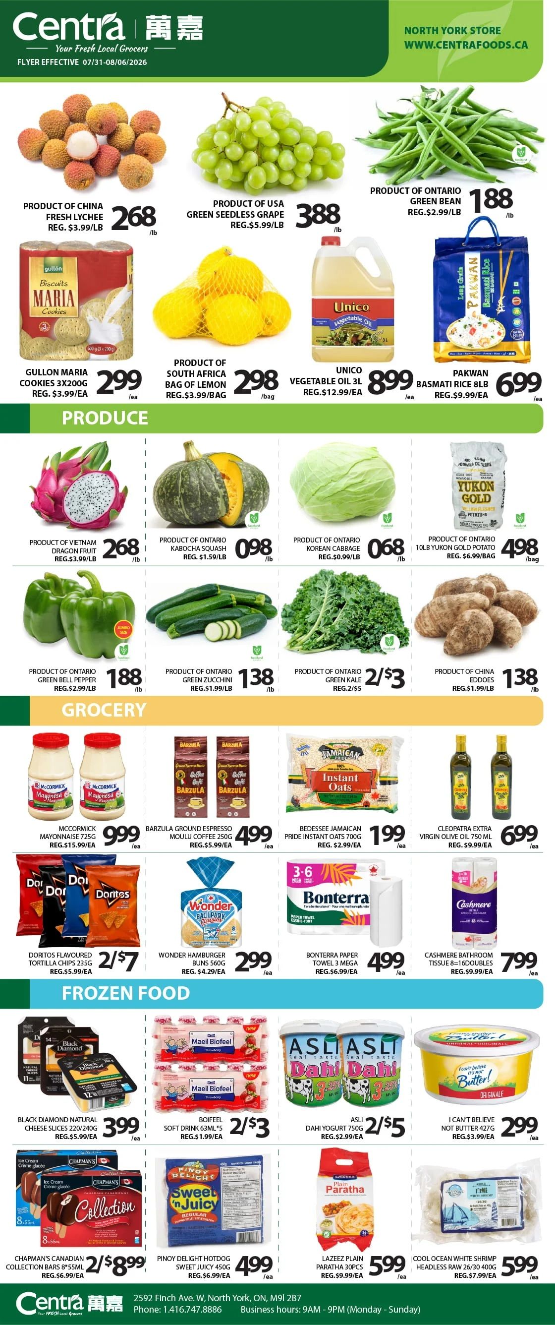 Centra Foods (North York) Flyer July 31 to August 6