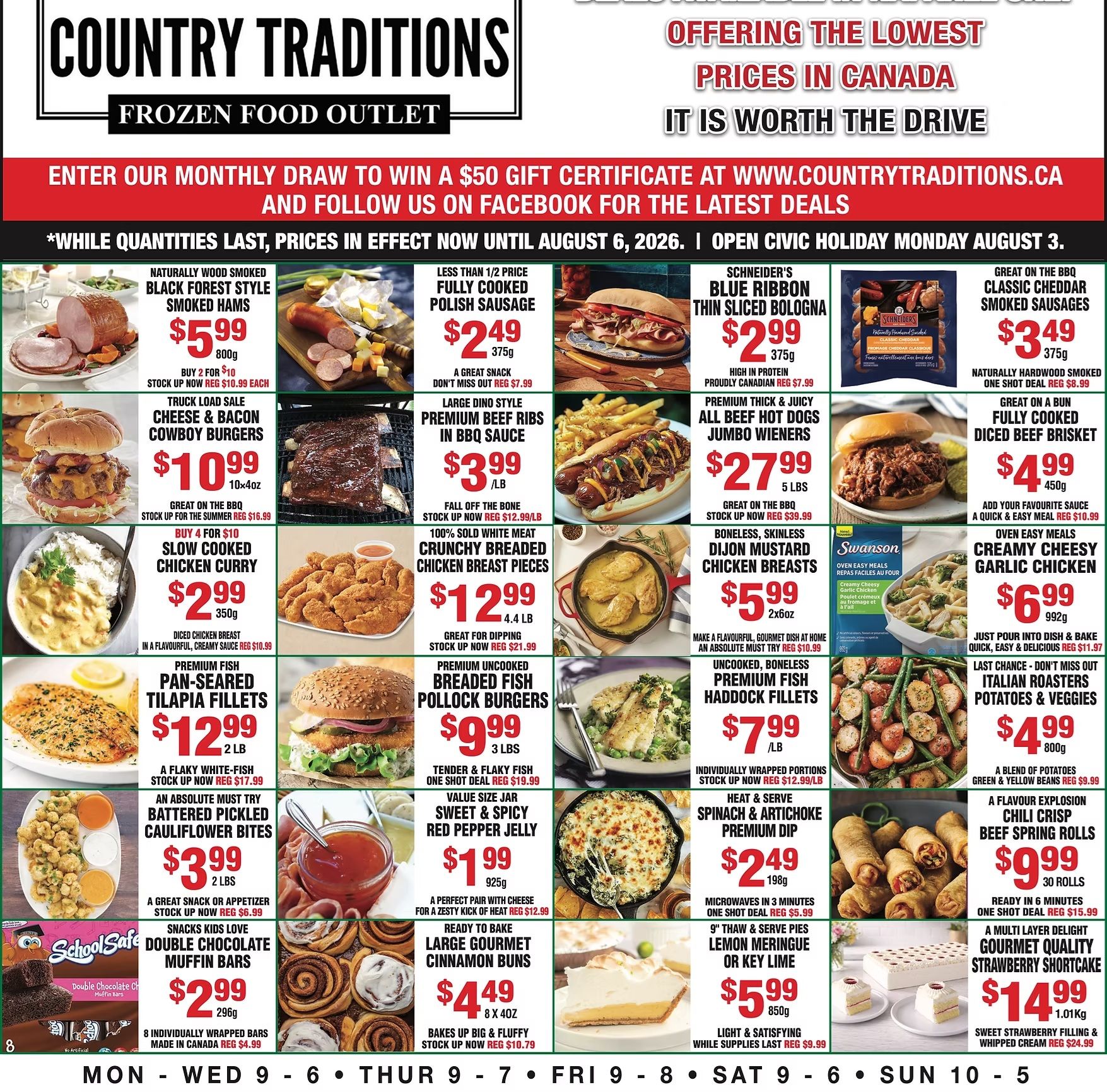 Country Traditions Flyer July 30 to August 6