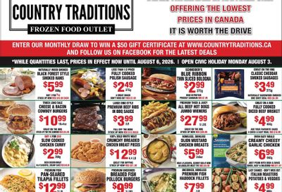 Country Traditions Flyer July 30 to August 6