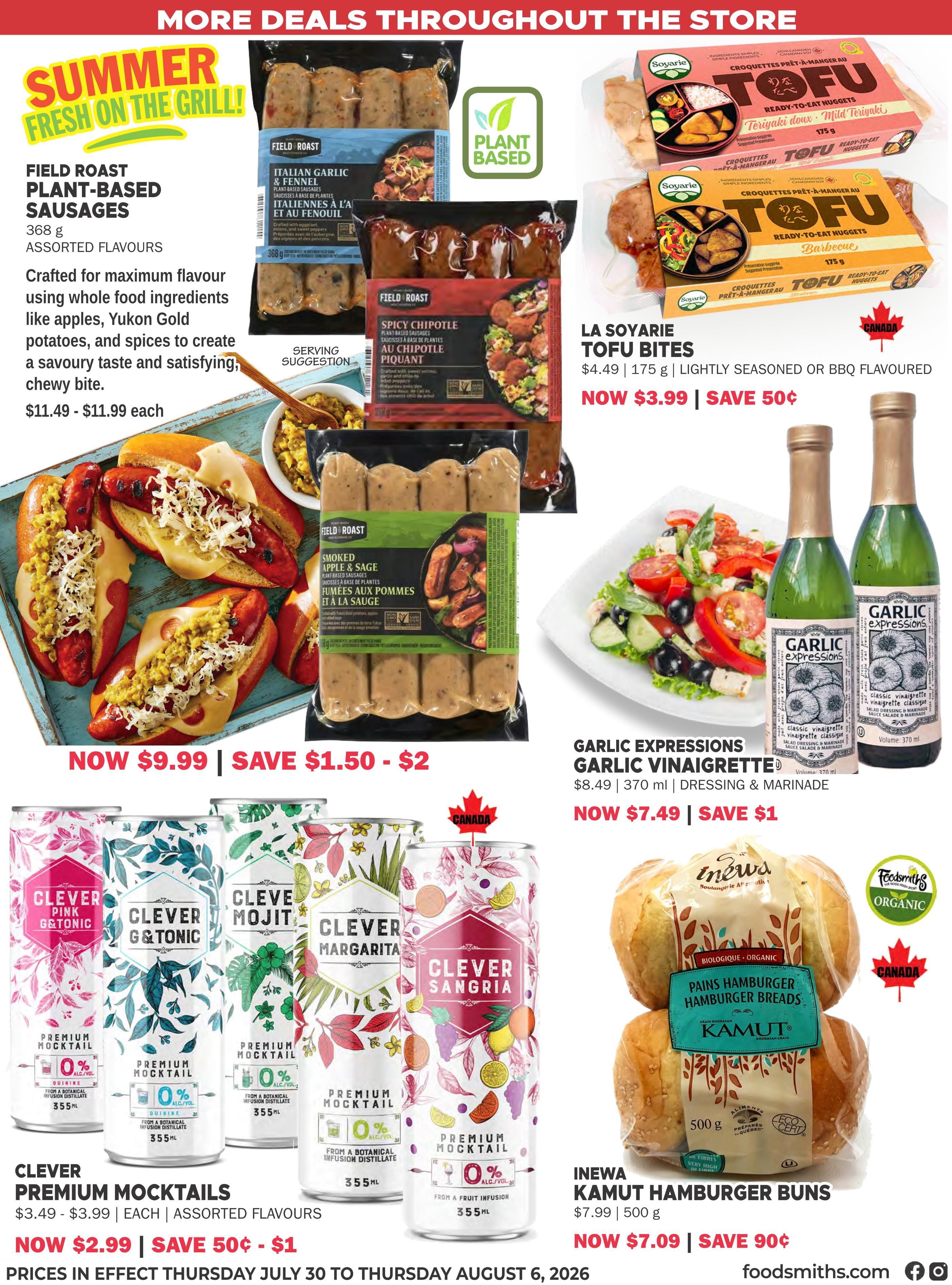 Foodsmiths Flyer July 30 to August 6
