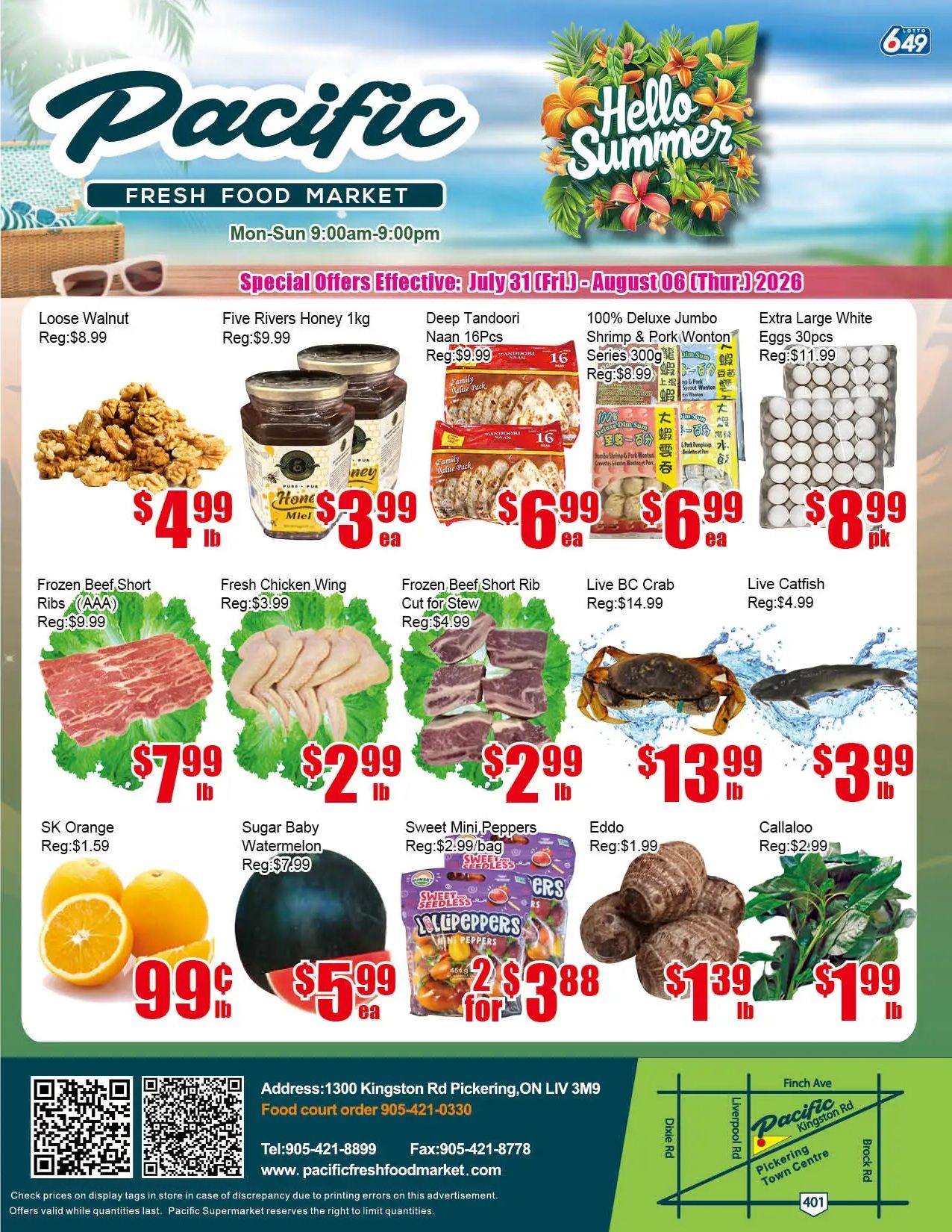 Pacific Fresh Food Market (Pickering) Flyer July 31 to August 6