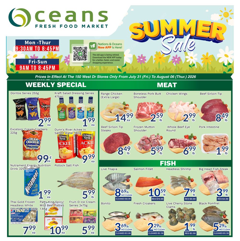 Oceans Fresh Food Market (Brampton) Flyer July 31 to August 6