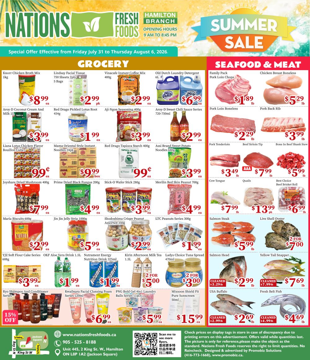 Nations Fresh Foods (Hamilton) Flyer July 31 to August 6
