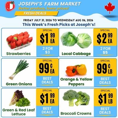 Joseph's Farm Market Flyer July 31 to August 5