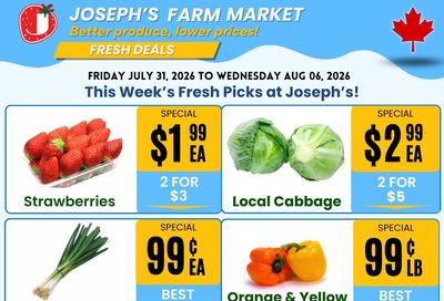 Joseph's Farm Market Flyer July 31 to August 5