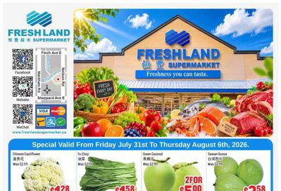 FreshLand Supermarket Flyer July 31 to August 6
