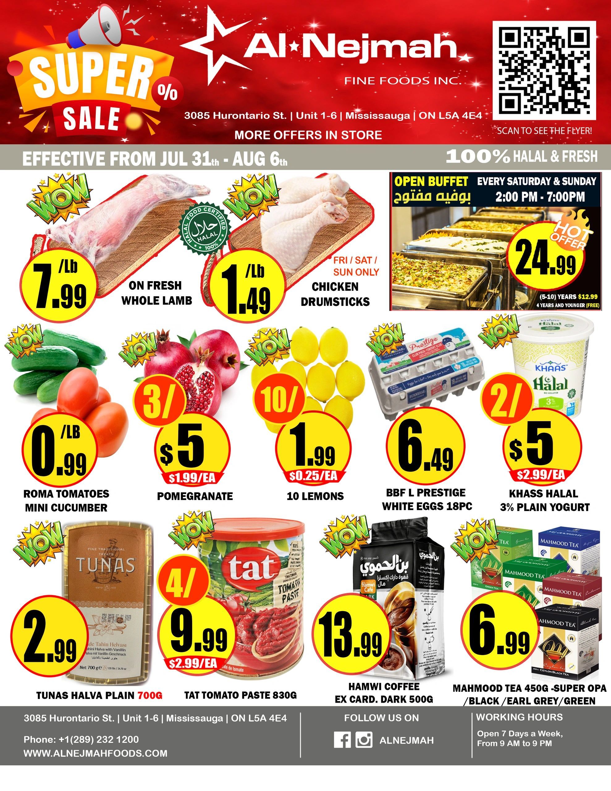 Alnejmah Fine Foods Inc. Flyer July 31 to August 6