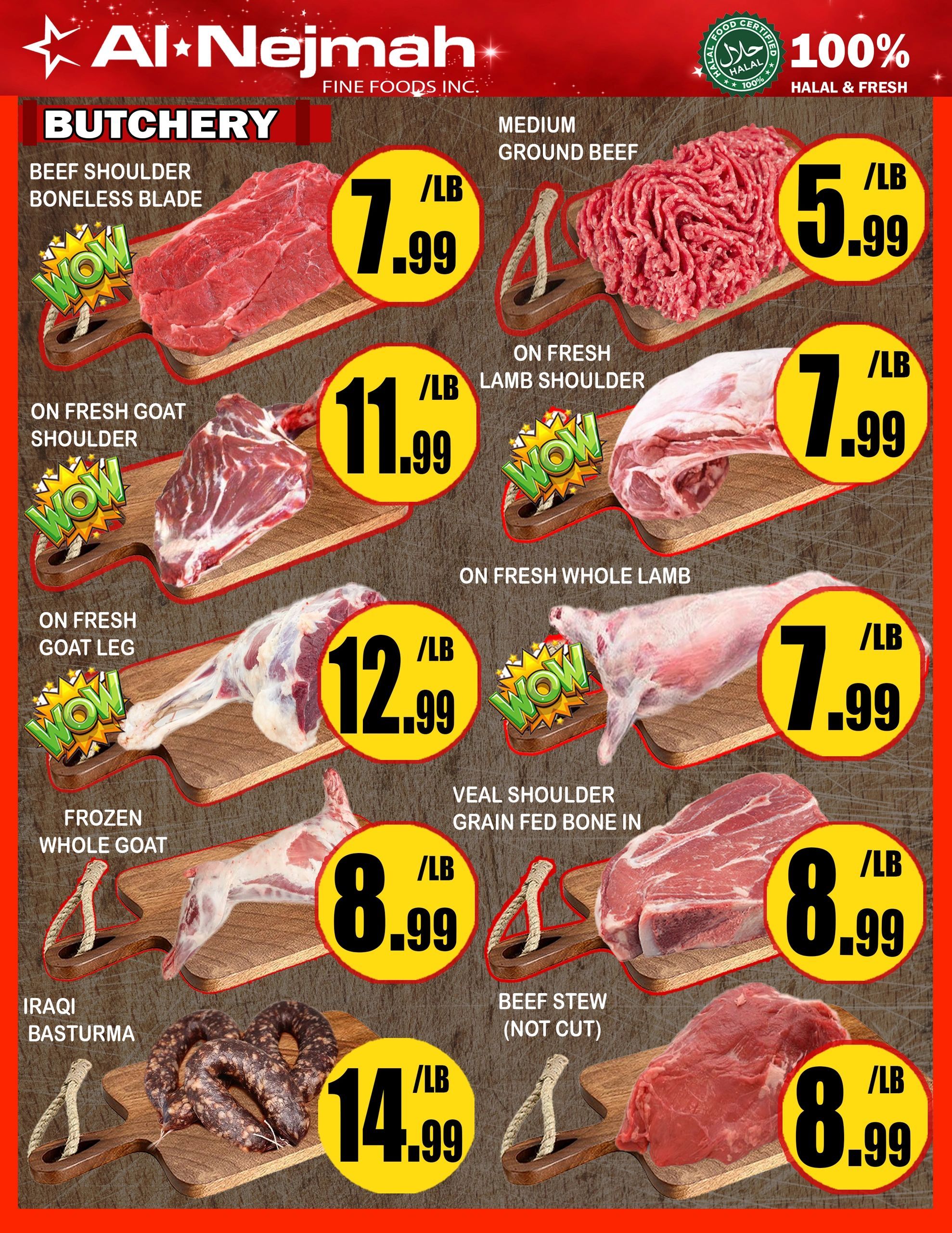 Alnejmah Fine Foods Inc. Flyer July 31 to August 6