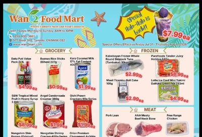 Wan 2 Food Mart Flyer July 31 to August 6