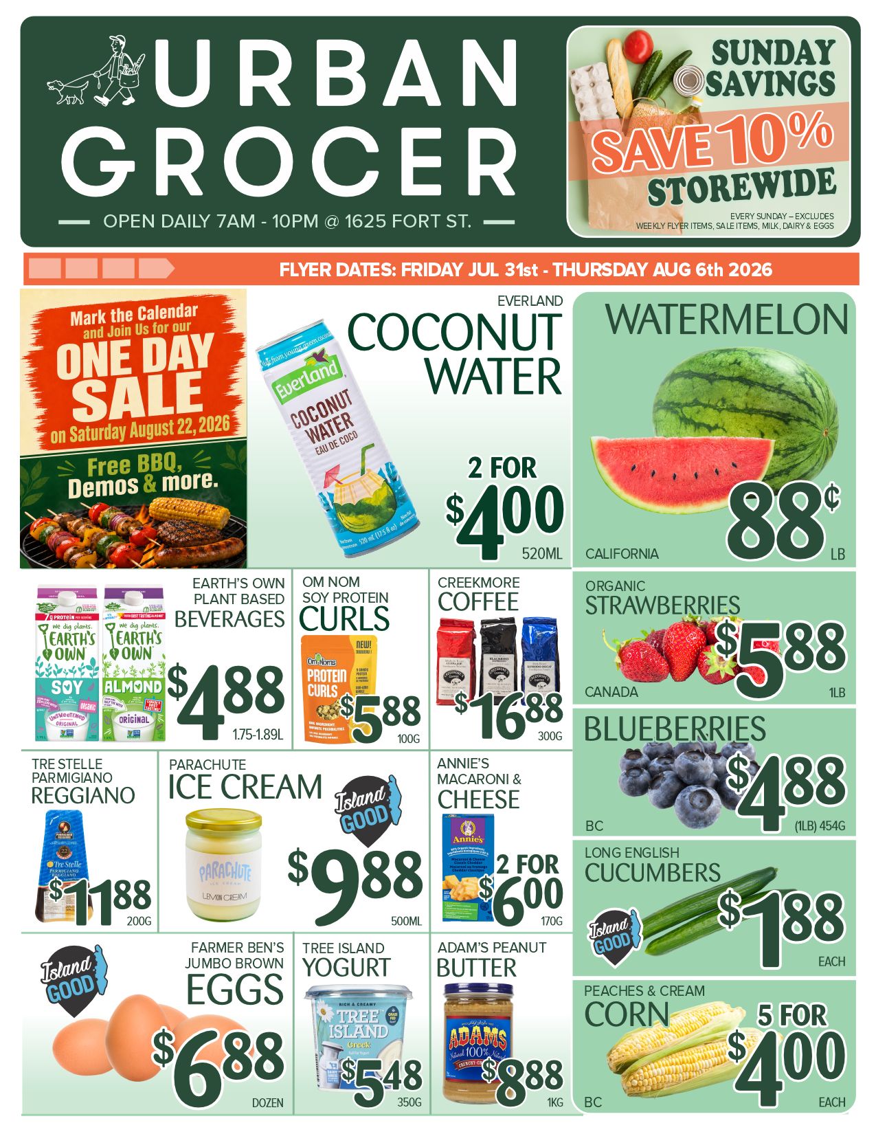 Urban Grocer Flyer July 31 to August 6