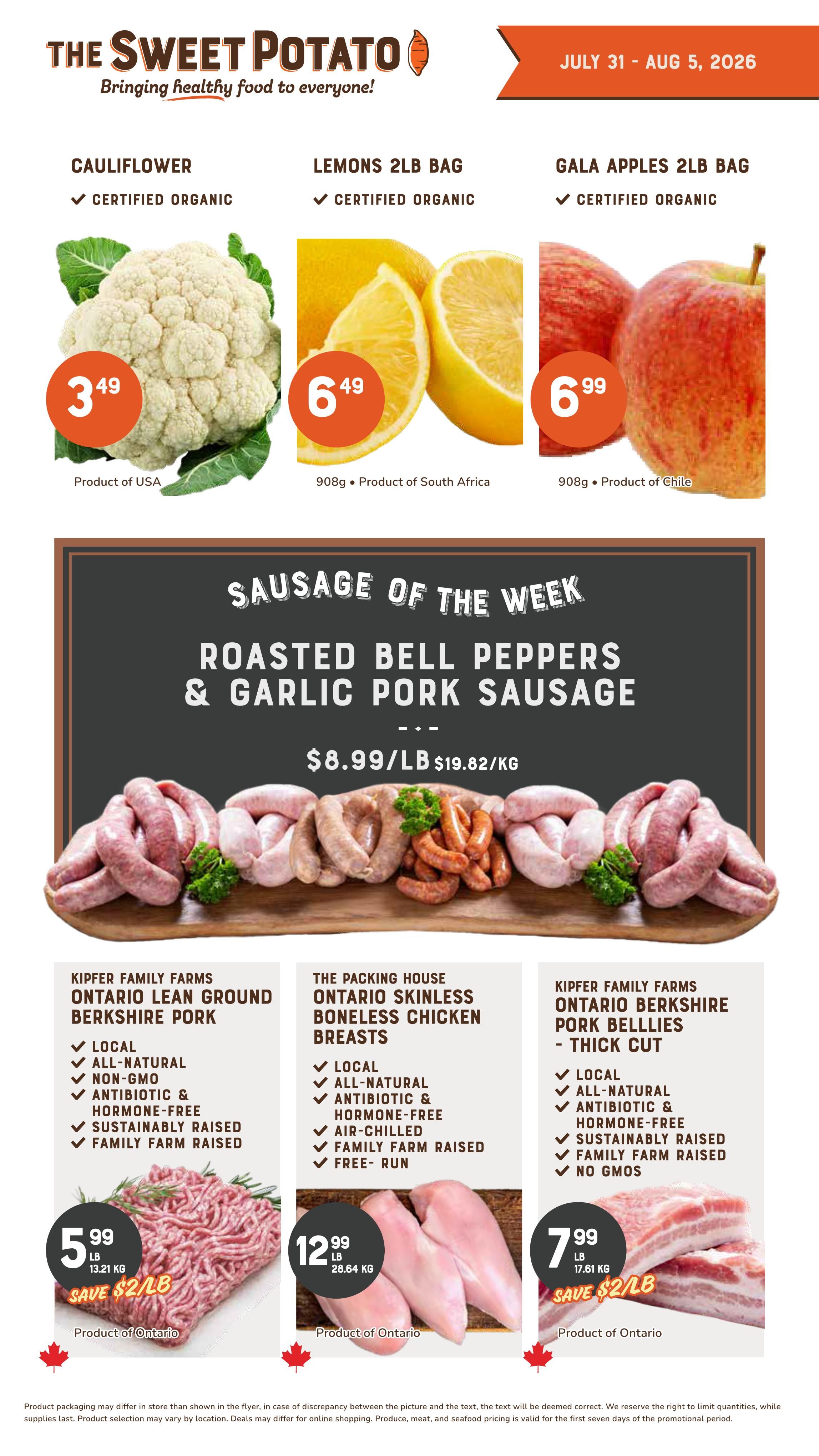 The Sweet Potato Flyer July 31 to August 6