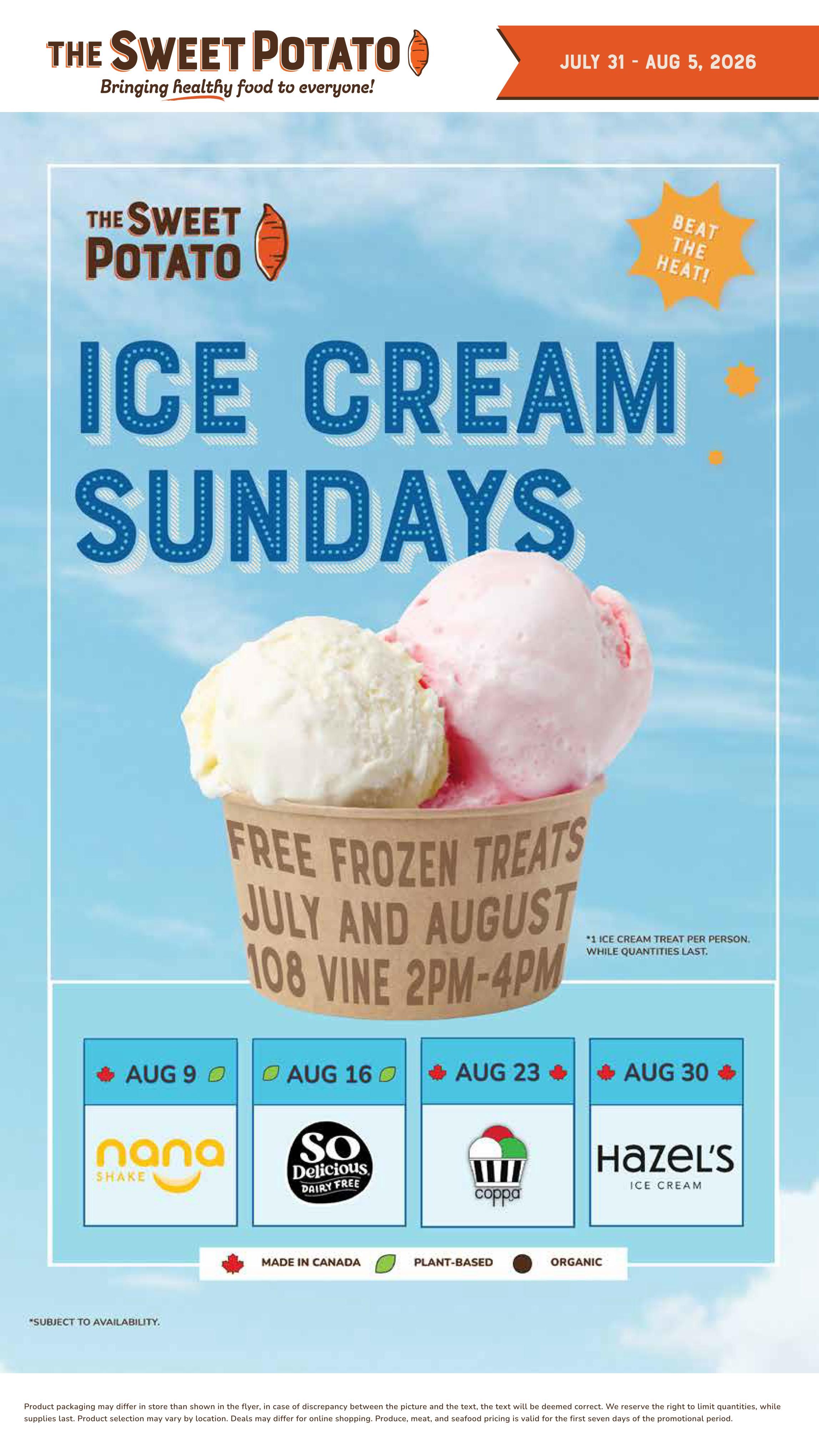 The Sweet Potato Flyer July 31 to August 6
