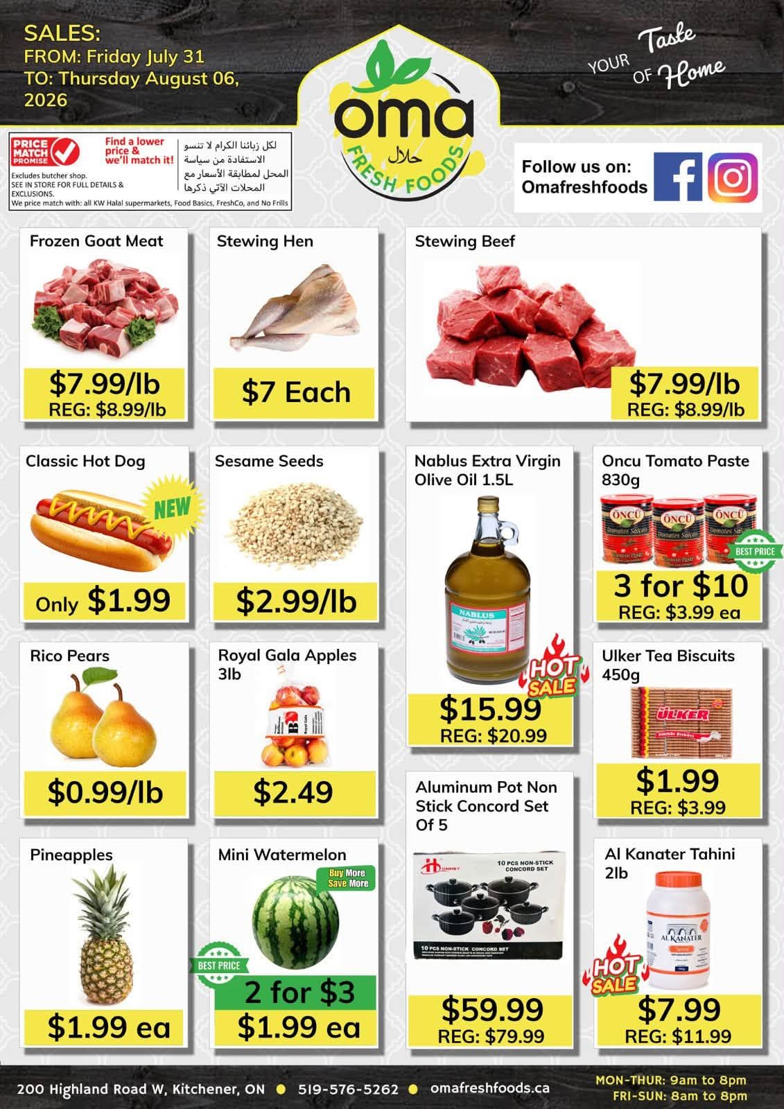 Oma Fresh Foods Flyer July 31 to August 6