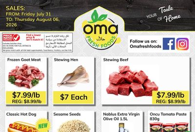 Oma Fresh Foods Flyer July 31 to August 6