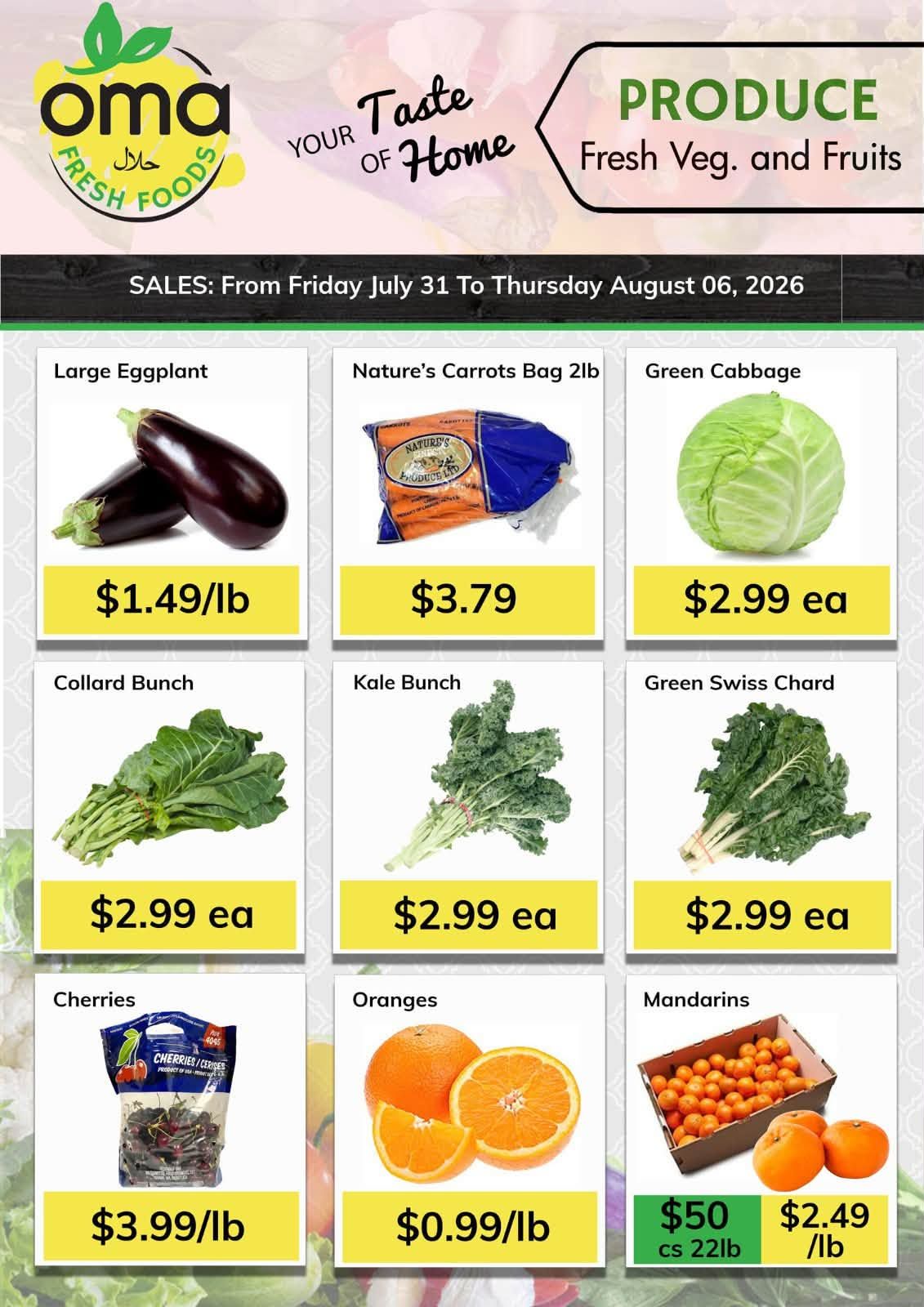 Oma Fresh Foods Flyer July 31 to August 6