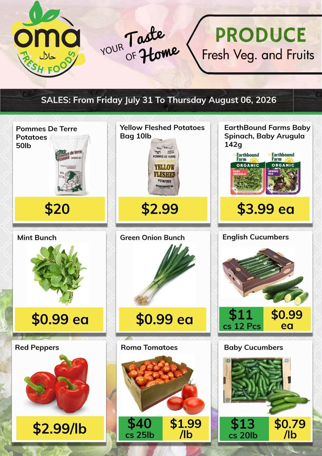 Oma Fresh Foods Flyer July 31 to August 6