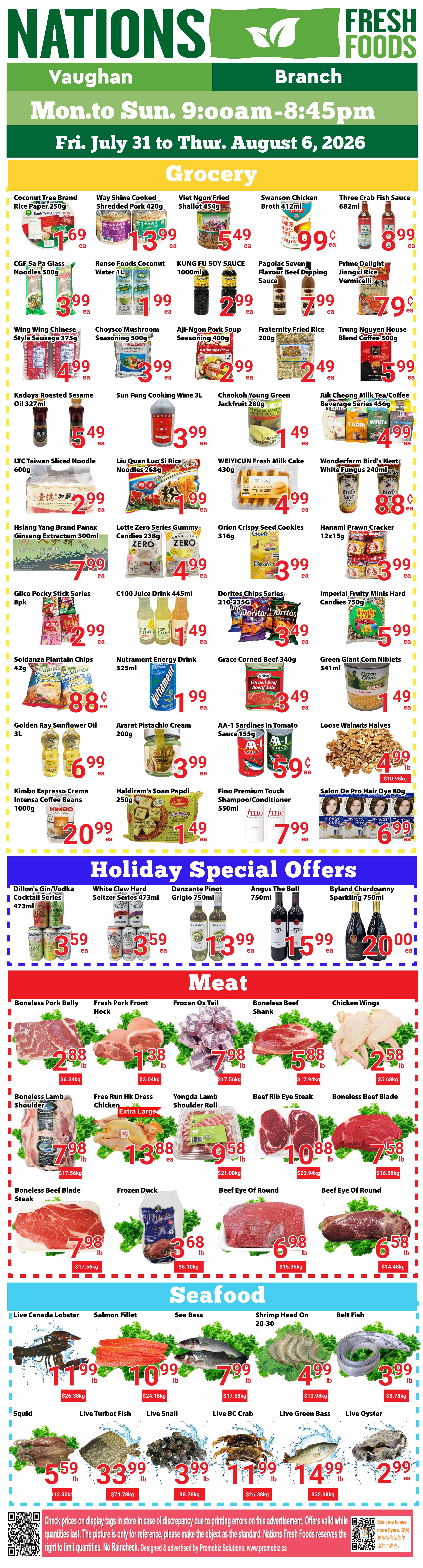 Nations Fresh Foods (Vaughan) Flyer July 31 to August 6