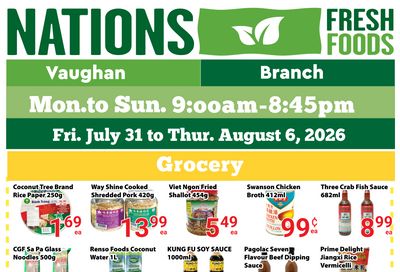 Nations Fresh Foods (Vaughan) Flyer July 31 to August 6