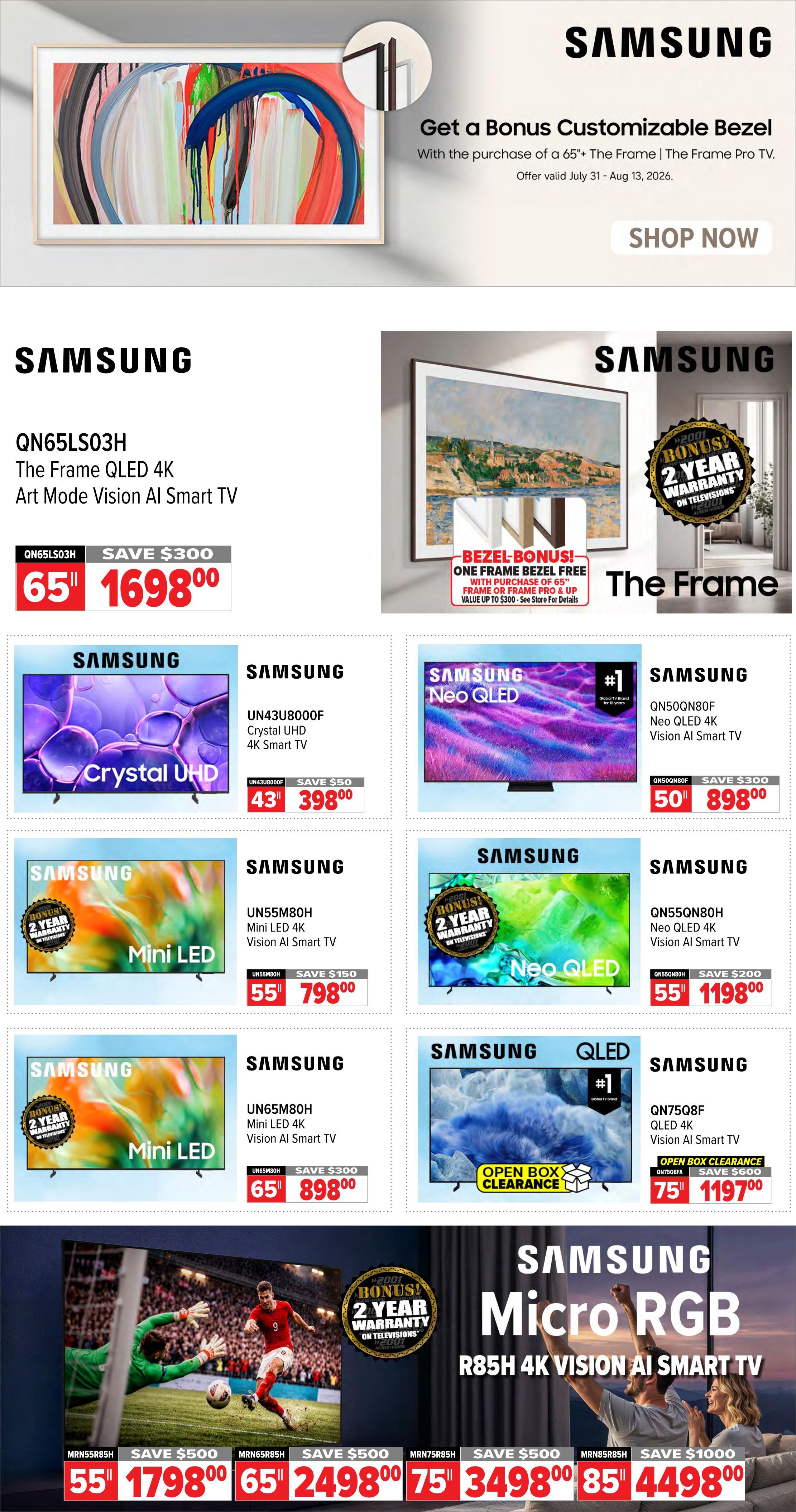 2001 Audio Video Flyer July 31 to August 6