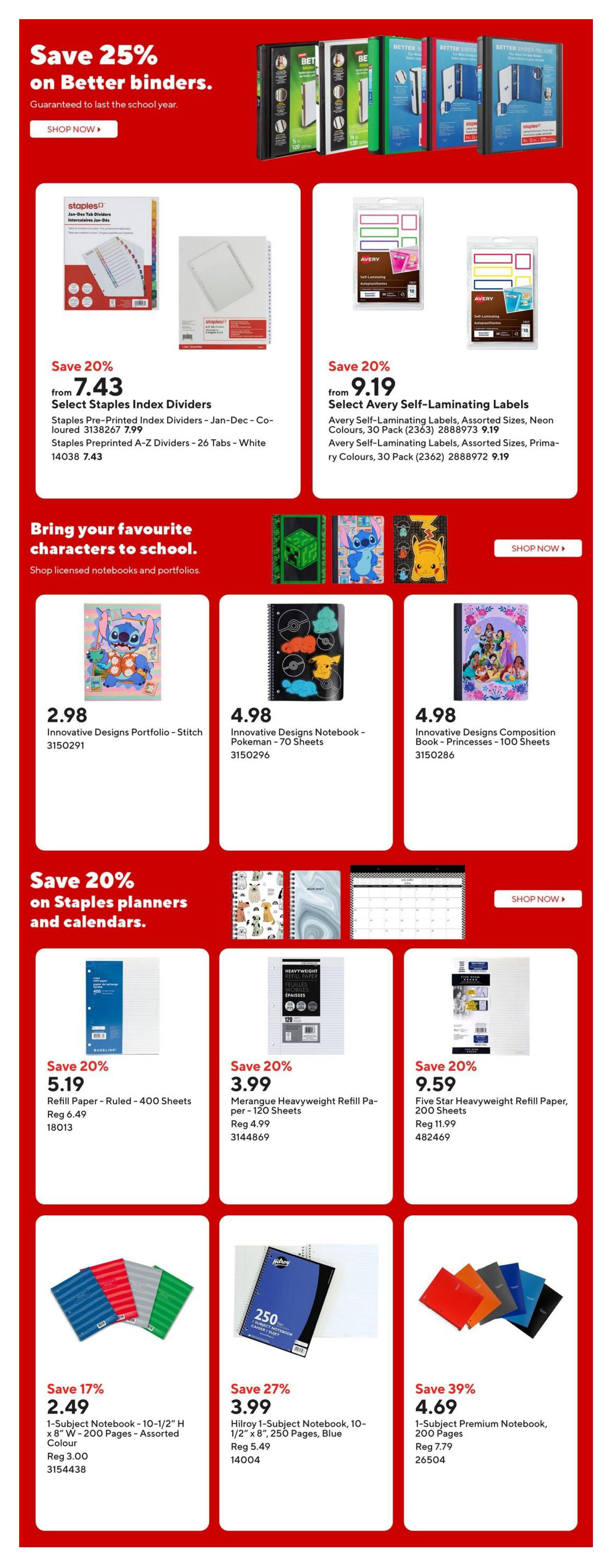 Staples Flyer July 31 to August 5