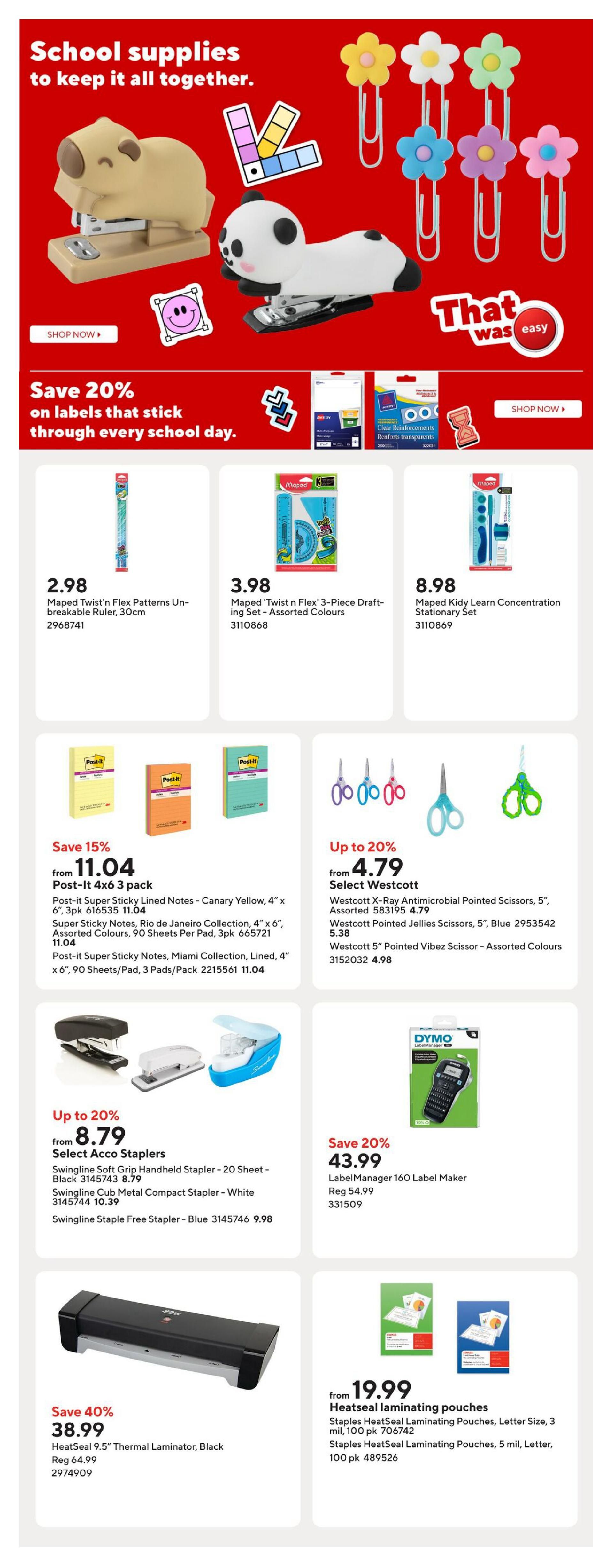 Staples Flyer July 31 to August 5