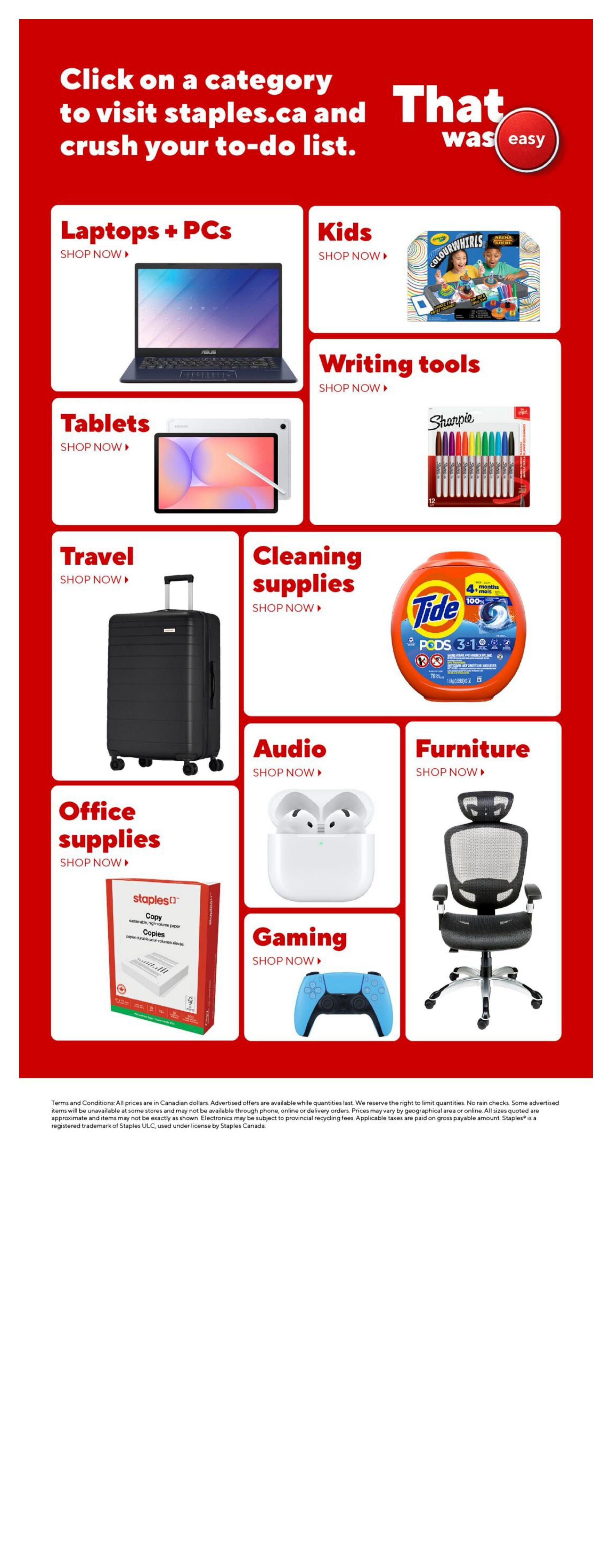 Staples Flyer July 31 to August 5