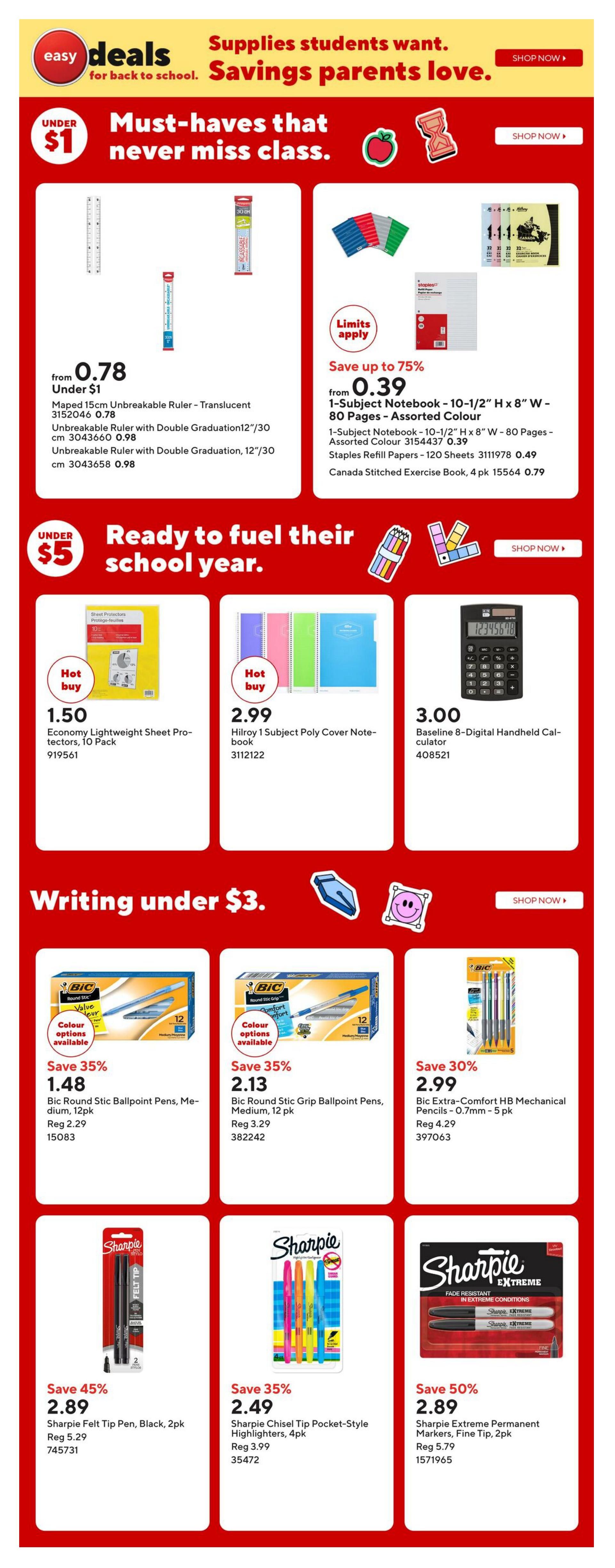 Staples Flyer July 31 to August 5
