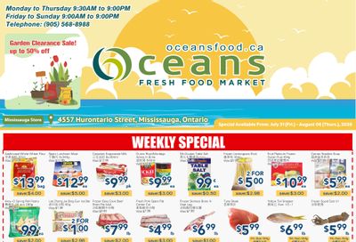 Oceans Fresh Food Market (Mississauga) Flyer July 31 to August 6