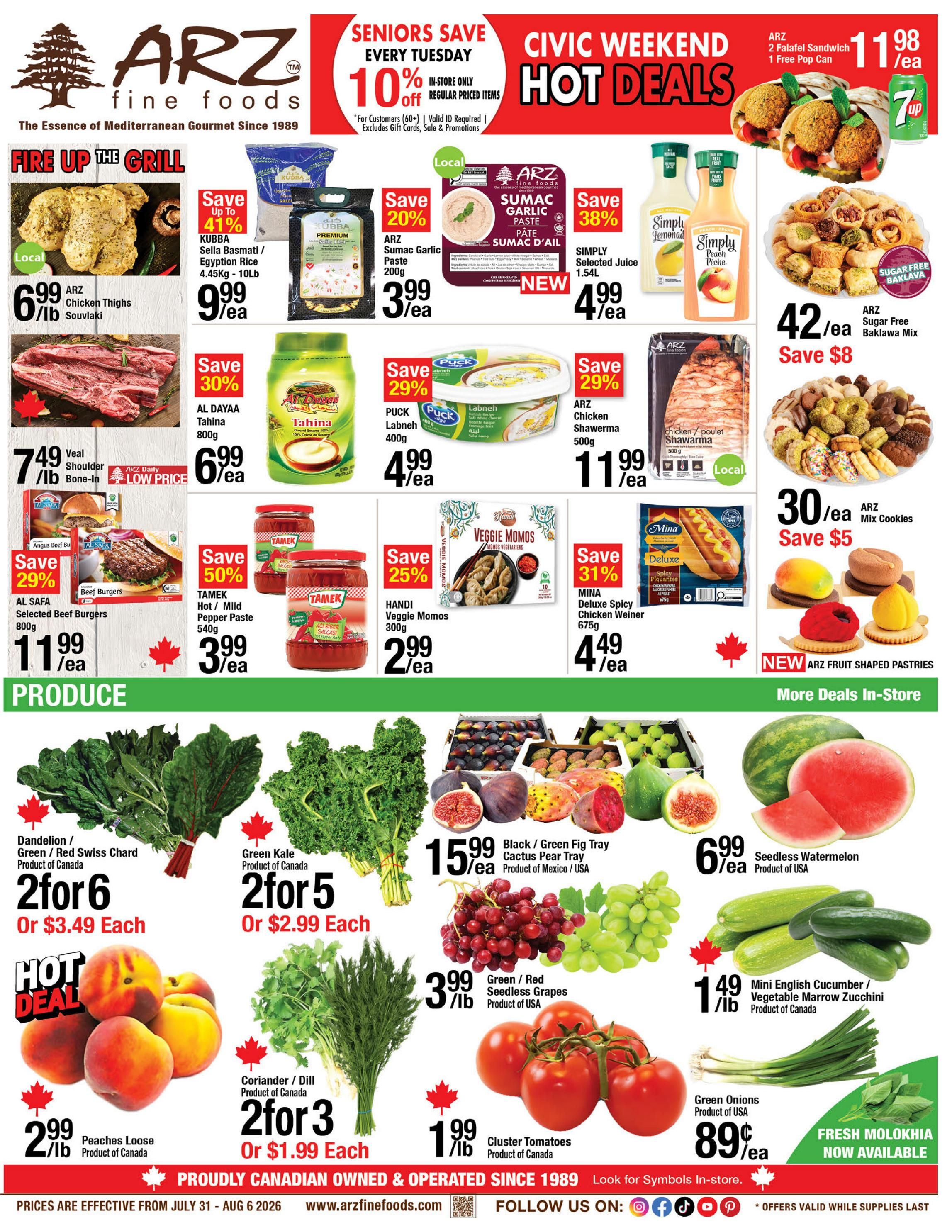 Arz Fine Foods Flyer July 31 to August 6