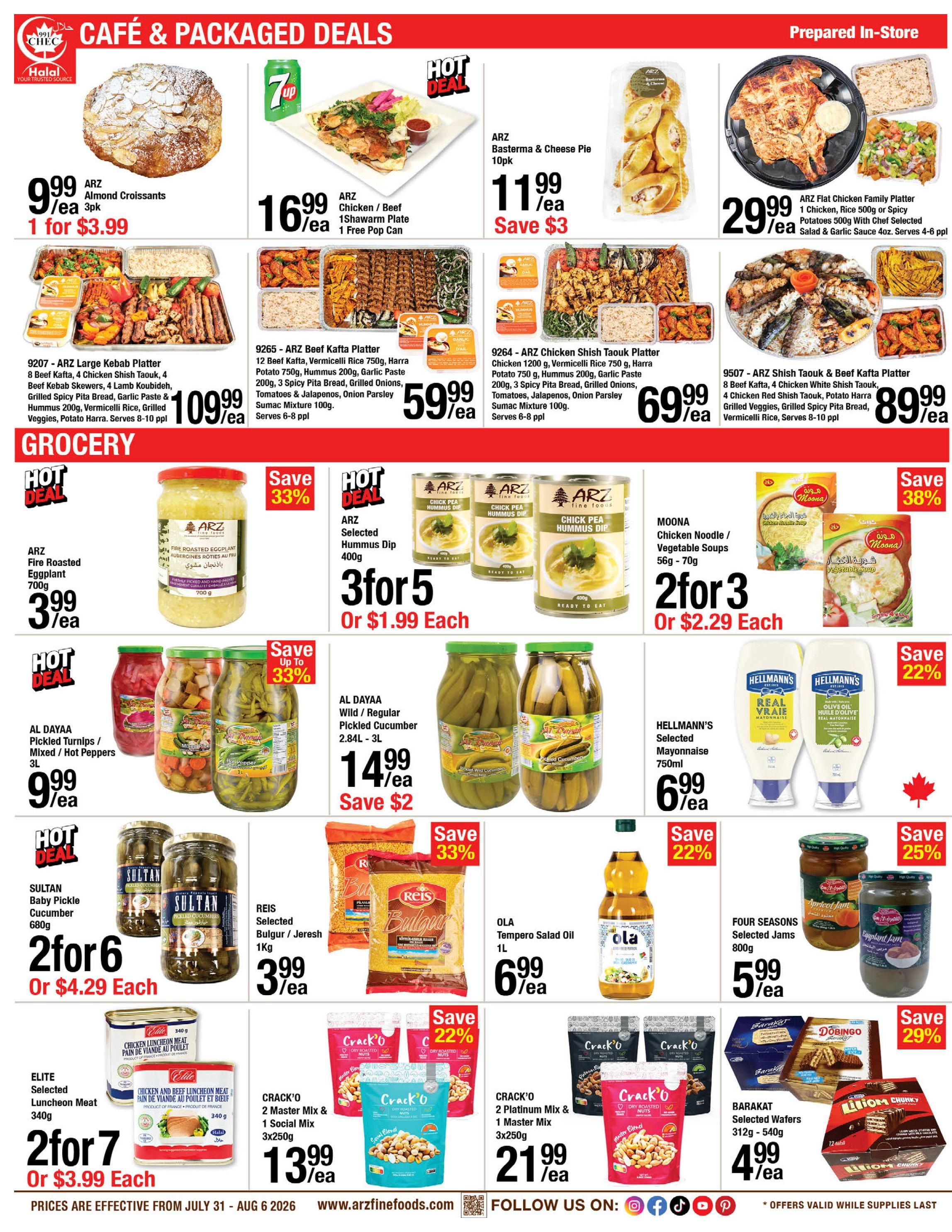 Arz Fine Foods Flyer July 31 to August 6