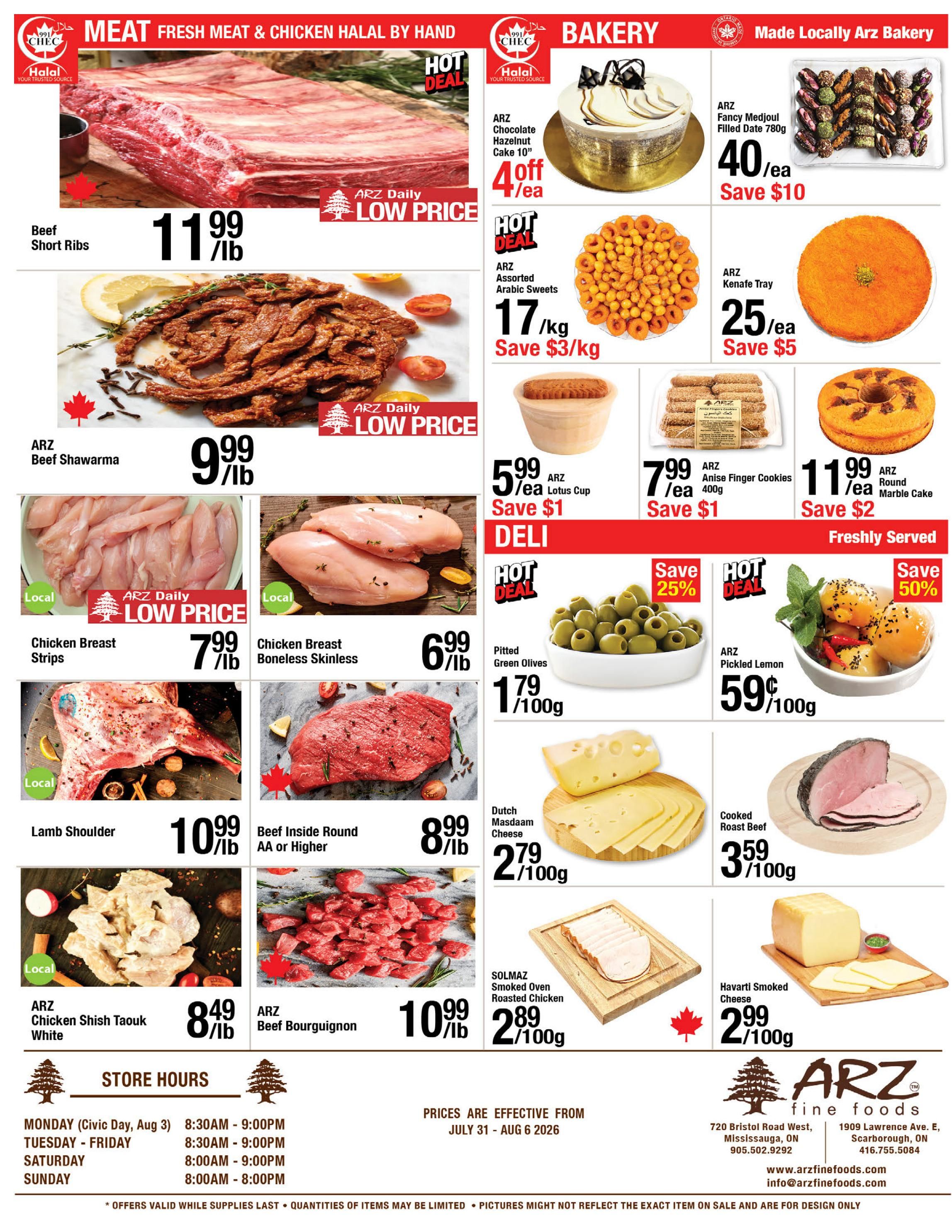 Arz Fine Foods Flyer July 31 to August 6