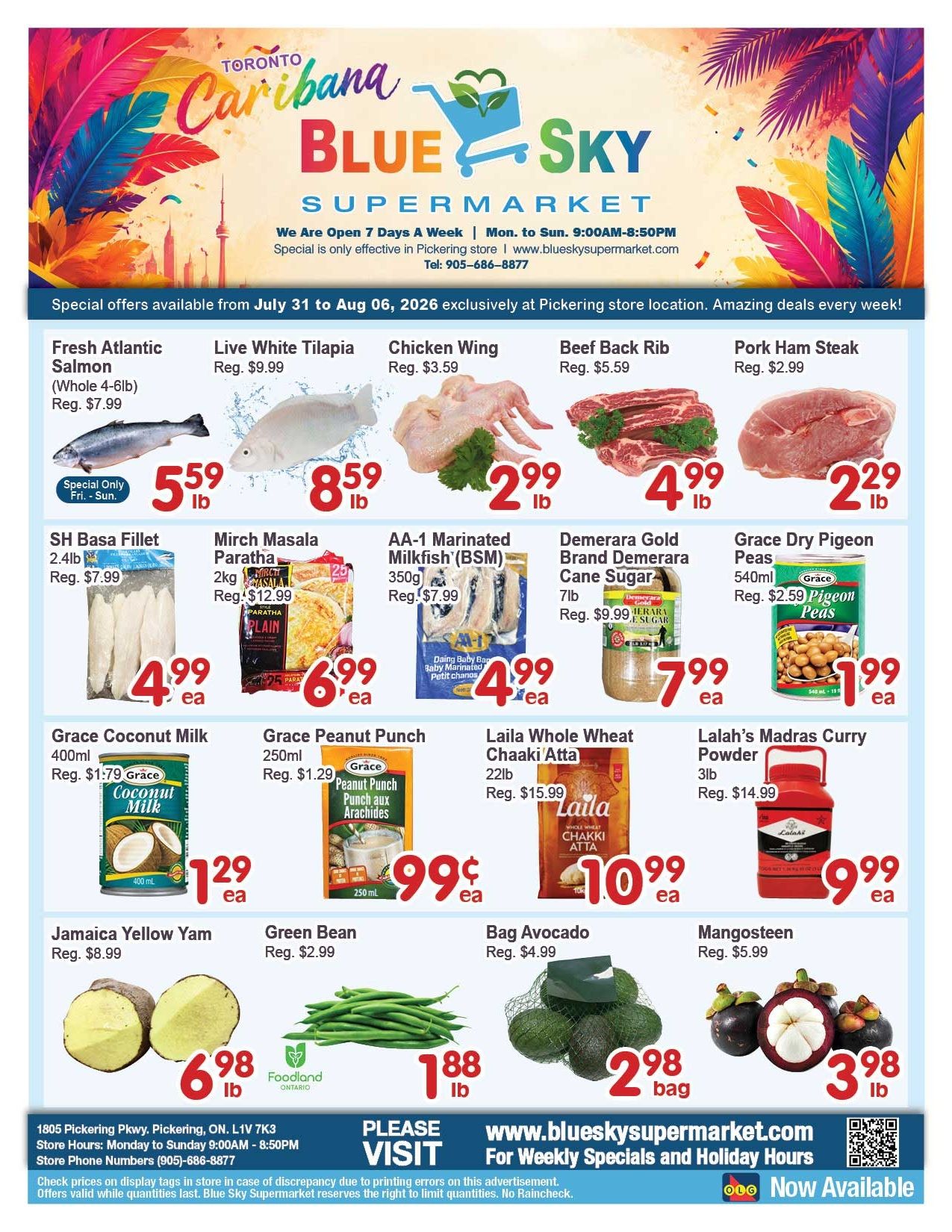 Blue Sky Supermarket (Pickering) Flyer July 31 to August 6