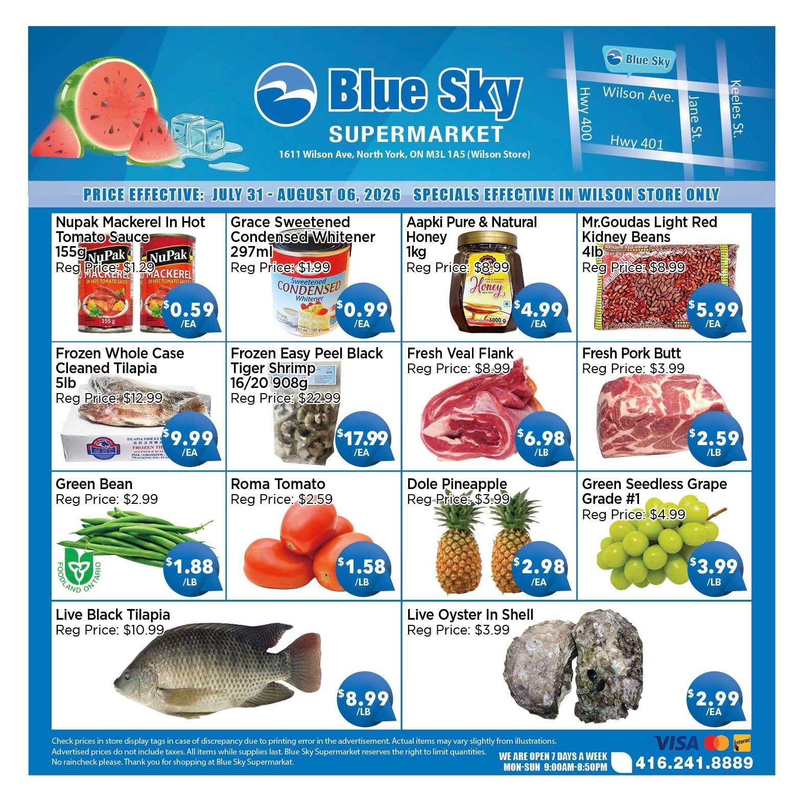 Blue Sky Supermarket (North York) Flyer July 31 to August 6