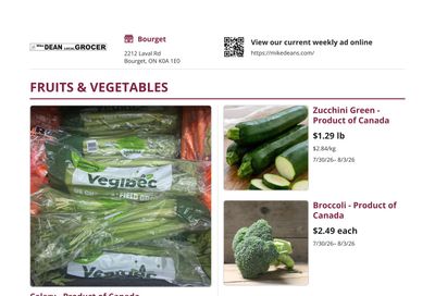 Mike Dean Local Grocer Flyer July 30 to August 5