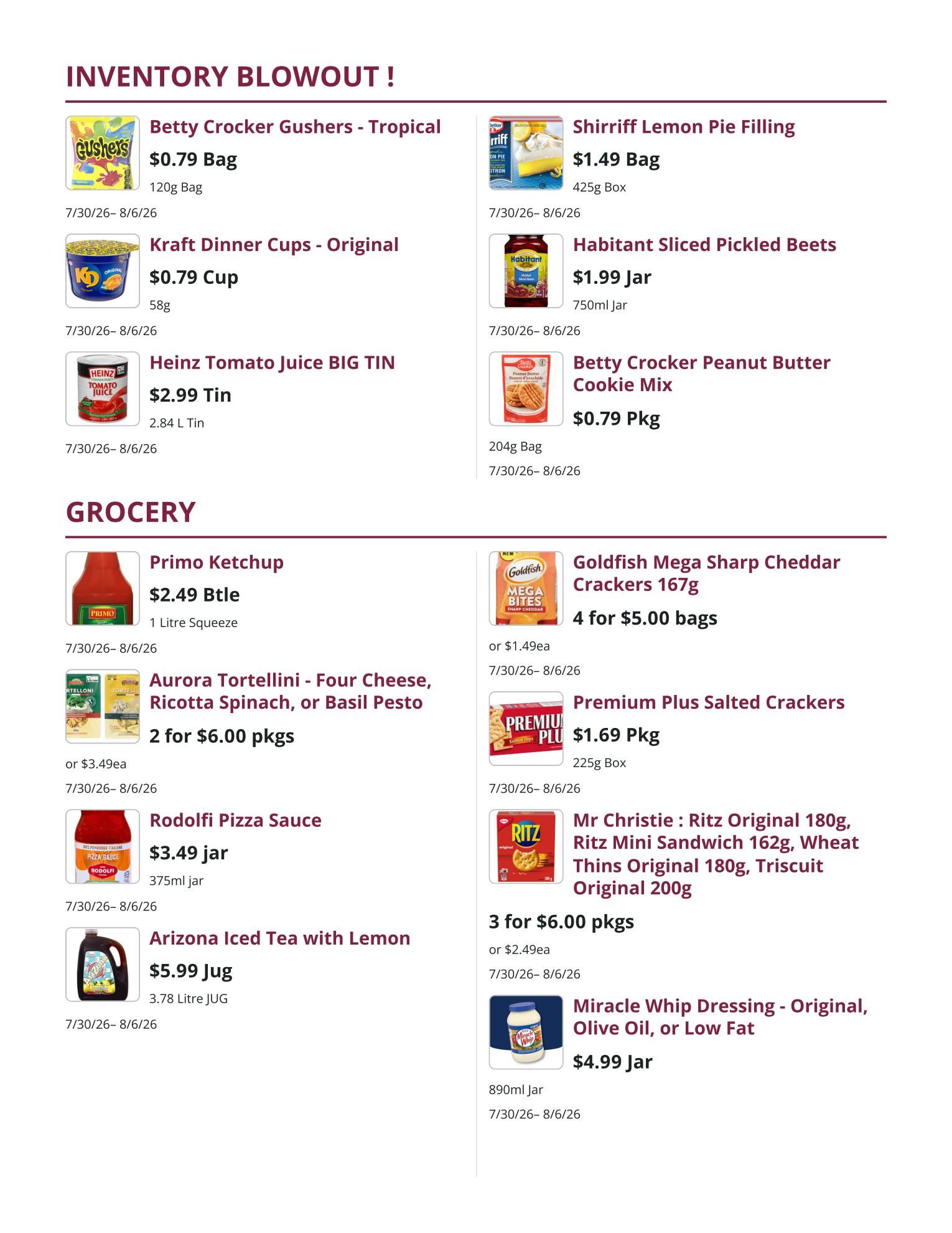 Mike Dean Local Grocer Flyer July 30 to August 5