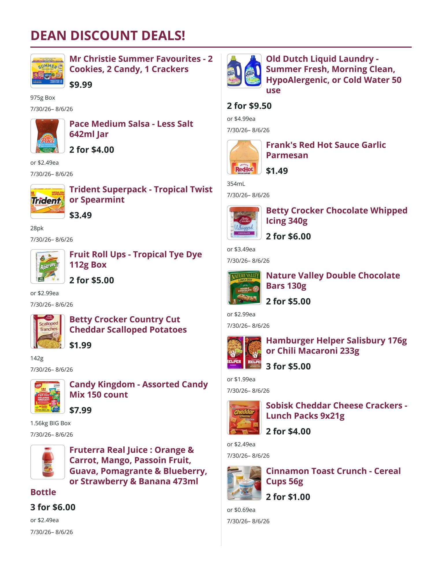 Mike Dean Local Grocer Flyer July 30 to August 5