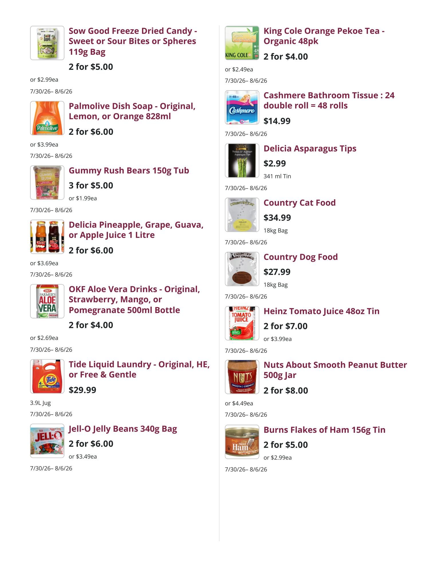 Mike Dean Local Grocer Flyer July 30 to August 5